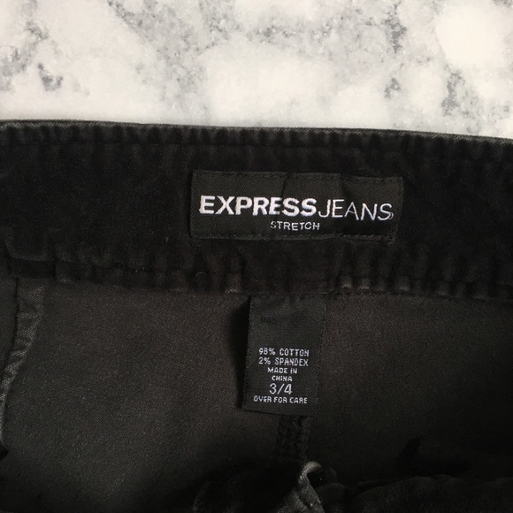 EXPRESS BLACK CORDUROY JEANS - Picture 4 of 6